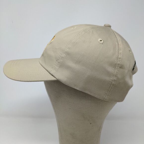 Rock Bottom Mug Club Men's Hat Tan Adjustable Embroidered Logo Slideback - Picture 5 of 11